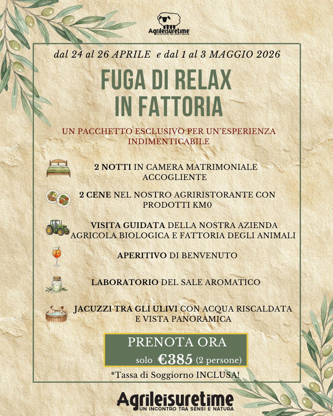 FUGA DI RELAX IN FATTORIA